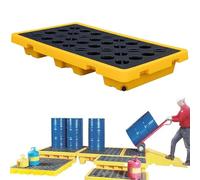 Bandeja De ContencióN De Derrames Resistente A Productos QuíMicos Para Bidones De Aceite,Plataforma Modular Antiderrames PláStico,Bandeja ContencióN Para Uso Laboratorios E Industria(51.2*26.8*5.9)