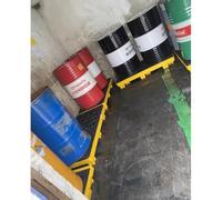 Bandeja de contención industrial amarilla de derrames de petróleo, plataforma modular de 90 litros para garaje y almacén, bandeja de contención de derrames de tambor de polietileno resistente, 130 x