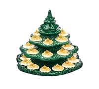 Bandeja de cuatro capas para huevos de diablo, servidor de árbol de Navidad, juego de exhibición de huevos diablos festivos, solución de exhibición con eventos de reunión navideña