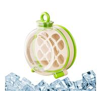 Bandeja de cubitos de hielo de gran tamaño - molde congelador de silicona para whisky y cóctel | Botella aislada con paja para bebidas frías | Maker de bloques de hielo lento (para café, s