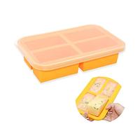 Bandeja de cubitos de hielo Jumbo de silicona con tapa, congelador de sopa, bandejas de congelador de alimentos para bebés, contenedores de almacenamiento de preparación de comidas, porción de 300 ml