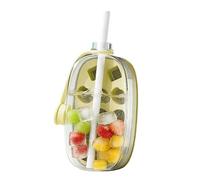 Bandeja de cubitos de hielo para botellas | Dispensador de presión portátil reutilizable 2 en 1 - Botella de fabricación de cubitos de hielo | Para Agua Whisky Café Refrigerador Comida Hogar