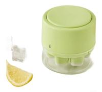 Bandeja de cubitos de hielo para mini, de silicona de liberación simple para congelador, hogar, cocina, bar, cóctel, bebidas, cuadrado pequeño (verde)