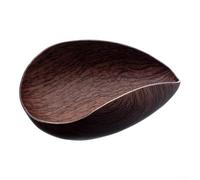 Bandeja de cuchara de café, placa de exhibición de medición de acero inoxidable 10.2cm para pesar, ahuecar, muestreo de frijoles domésticos profesionales (madera)