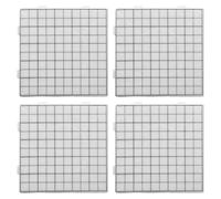 Bandeja de cuentas cuadrada de 4 piezas - Base elástica de 15 cm, tabla de clasificación reutilizable | Placa creativa Pixel Art, accesorio manual para pasatiempos, plantilla grande entrelazada