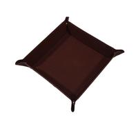 Bandeja de Cuero Bandeja Rectangular de Almacenamiento Cuero sintético y Terciopelo, Plegable, for Dados, Juegos Mesa, Llaves, monederos, Organizador artículos Diversos, Bandeja for Servir(Color 11)