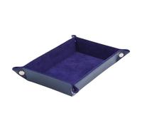 Bandeja de Cuero Bandeja Rectangular de Almacenamiento Cuero sintético y Terciopelo, Plegable, for Dados, Juegos Mesa, Llaves, monederos, Organizador artículos Diversos, Bandeja for Servir(Color 4)