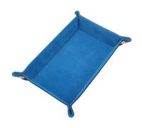 Bandeja de Cuero Bandeja Rectangular de Almacenamiento Cuero sintético y Terciopelo, Plegable, for Dados, Juegos Mesa, Llaves, monederos, Organizador artículos Diversos, Bandeja for Servir(Color 3)