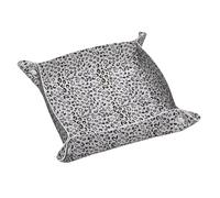 Bandeja de cuero con estampado de leopardo para hombres y mujeres, bandeja portátil de viaje, almacenamiento de escritorio