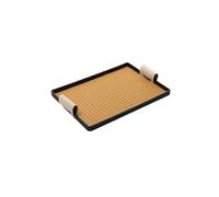 Bandeja de cuero for almacenamiento joyas, sala estar, dormitorio, escritorio, decoración del hogar, luz Para Mujeres(Yellow - 35.5cm -M)