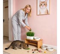 Bandeja de Cultivo de Hierba para Gatos | Bandeja de Plantación Hidropónica | Contenedor De Cultivo De Hierba Para Gatos | Para Snacks de , Mascotas, Gata, Alimentación, Hogar, Jaula y Uso en I