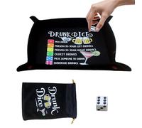 Bandeja de dados interactiva: bandeja de dados para fiestas, accesorios para juegos de mesa sociales | Home Bar Travel Entertainment Competition Equipo, Rolling Station Juego de ocio para competición