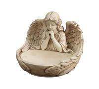 Bandeja de de resina vintage con forma de ala de ángel, organizador de joyas, placa de almacenamiento, para pendientes, collar, pulsera, hogar, dormitorio, mesa de vanidad