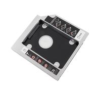 Bandeja de Disco Duro, Bandeja de Aluminio de 12,7 mm SATA HDD Caja SSD Disco Duro Soporte de bahía Disco Duro 2.5 HDD SATA SATAII SDD CD-ROM, Adaptador de DVD óptico Universal para computadora