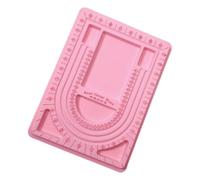 Bandeja de diseño de collares para clasificación de cuentas, tablero de joyería de madera con canales curvos, espacio de trabajo central, uso de preparación para fabricantes, bandeja de cuentas, de de