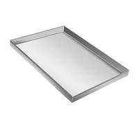 Bandeja de drenaje de acero inoxidable para lavadora, bandeja de goteo de 0,8 mm de grosor para protección del suelo en la lavandería y espacio de vida, duradera y resistente al óxido