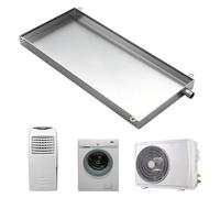 Bandeja de drenaje de CA a prueba de fugas, bandeja de drenaje de condensado de acero inoxidable, deshumidificador universal con tubo de drenaje