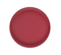 Bandeja de Drenaje de CeráMica para Plantas de Varios TamañOs, Redonda, Disponible en 10 Colores, Sin Orificios, para Macetas y Flores en Maceta en el Hogar o la Oficina(4.7inch,Dark Red)