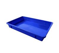 Bandeja de drenaje de condensado azul apilable con rejilla para aire acondicionado y macetas, 37 x 25 x 7 cm, plástico duradero, perfecto para uso en interiores y exteriores