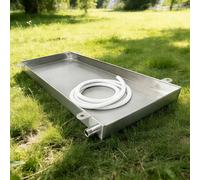 Bandeja de drenaje HVAC de acero inoxidable 304 para acondicionadores de aire al aire libre, unidades de CA portátiles de uso a gas, bandeja de drenaje de 10 x 10 cm para una condensación eficiente