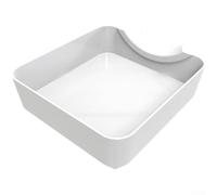 Bandeja de drenaje para lavadora, bandeja ABS a prueba de fugas con borde elevado para lavadora de carga frontal, lavandería, sótano, apartamento, garaje, alquiler de casas móviles, 19,4 x 17,4 cm (A)