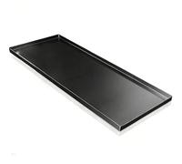 Bandeja de Drenaje para Lavadora, Bandeja Acero Inoxidable para Refrigerador de Goteo de Aceite, Doblada en una Sola Pieza, Completamente Soldada(Black,61x21x2cm/24x8x1in)