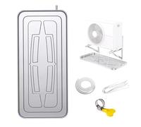 Bandeja de drenaje universal de acero inoxidable para aire acondicionado de ventana, bandeja de goteo de aire acondicionado para una gestión eficiente del agua, prevención de fugas y control de