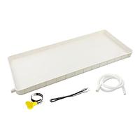 Bandeja de drenaje universal de condensado de aire acondicionado con tubo, bandeja de goteo de aire acondicionado, material de polipropileno duradero, colector de agua eficiente para unidades de
