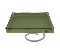 Bandeja de ducha portátil Camping Base de ducha plegable con manguera de drenaje para tienda de campaña al aire libre 80x80 cm (verde)