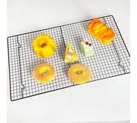 Bandeja de enfriamiento de acero inoxidable para hornear en la cocina, rejilla de metal para una distribución uniforme del calor y un proceso de cocción más rápido (40,5 x 25,5 cm)