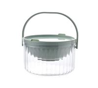 Bandeja de ensalada fría para servir frutas ideal para la cocina con salsa fría y mejora tu experiencia gastronómica manteniendo una temperatura óptima para aderezos (verde)