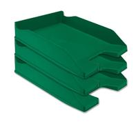 Bandeja de escritorio de plástico verde opaco Q-Connect