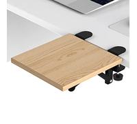 Bandeja de escritorio ergonómica, cajón plegable para teclado, estante con reposabrazos con abrazadera para comodidad de computadora