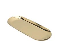 Bandeja de Espejo Decorativa, Bandeja de Joyería Ovalada Reflejo de Espejo Revestimiento Al Vacío Bandeja Decorativa Organizador de Cosméticos Bandeja de Almacenamiento Pequeña(Gold)
