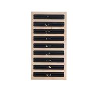 Bandeja de exhibición anillos con 9 ranuras, madera, pendientes, pulsera, soporte almacenamiento joyería, organizadores, accesorios escaparate mostrador Para Joyas(Black)