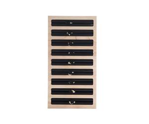 Bandeja de exhibición anillos con 9 ranuras, madera, pendientes, pulsera, soporte almacenamiento joyería, organizadores, accesorios escaparate mostrador Para Joyas(Black)