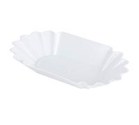 Bandeja de Exhibición de Granos de Café, Bandeja de Muestra de Granos de Café, Bandeja de Aperitivos Reutilizable, Adecuada para Cocina, Cafetería, Restaurante, 22,3x13x3,5 Cm(blanco)