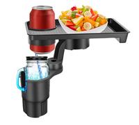 Bandeja de expansor de la taza de automóviles, expansor de la bandeja de la taza de automóvil - bandeja de mesa de automóviles de rotación, soporte de extensor de cazador para bocadillos de papas frit