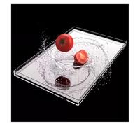 Bandeja de fotografía de acrílico transparente, altura de 2,3/3,9 pulgadas, vitrina, tanque de agua poco profundo, caja de almacenamiento portátil for alimentos y cosméticos(100x60x6CM/39.4x23.6x2.3in