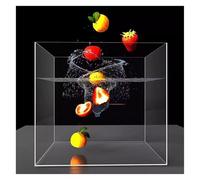Bandeja de fotos creativa, tanque de agua acrílico transparente para fotografía de fregadero plano, caja de exhibición de tanque de agua, caja de almacenamiento portátil para alimentos y cosméticos