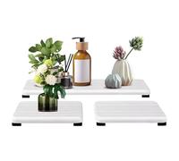 Bandeja de fregadero de piedra de secado rápido,Bandeja de piedra absorbente de agua - Posavasos de tierra de diatomeas con diseño ranurado,Carrito de fregadero multiusos de secado rápido para taza de