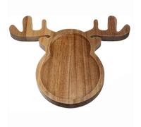 Bandeja de frutas de madera, bandeja de madera maciza para caramelos, bandeja de Navidad Dim Sum, cocina, comedor, cocina, decoración de mesa, A
