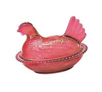 Bandeja de frutas secas para regalo de gallina en nido con tapa, para regalo de Pascua, cumpleaños, aniversario y inauguración de la casa