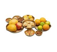 Bandeja De Fuentes Conectadas En Conjunto,Plato Divisorio Decorativo Dorado Con 9 Divisiones,Fuente Para Aperitivos Agrupados - Para Hogar Salon Boda Banquete Fiesta Comida Postres Frutos Secos Gallet