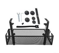 Bandeja de gestión de cables de acero al carbono, abrazadera sin taladro, para cables de escritorio de 1,2 a 6 cm, color negro (A)