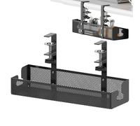 Bandeja de gestión de cables de metal, caja de bandeja de cables de escritorio, sin taladro, gestión de cables de malla metálica, gestión de cables de escritorio, alta capacidad de carga para