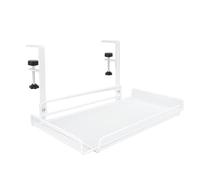 Bandeja de gestión de Cables Debajo del Escritorio, 14,4 x 7,9 x 6,9 Pulgadas, Organizador de Alambre de Acero al Carbono sin Taladro, Cesta de Almacenamiento Resistente (White)