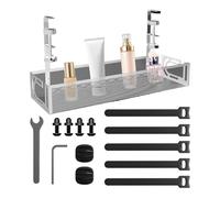 Bandeja de gestión de cables para debajo del escritorio, organizador de cables, cesta de cables, estante sin taladro, estante de malla para estación de trabajo, bandeja de montaje en mesa, red de