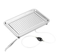 Bandeja de Goteo, Bandeja de Goteo de Acero Inoxidable de Doble Capa - Bandeja de Goteo de Metal versátil para té, café, postres y más - Duradera, fácil de Limpiar, Cocina y