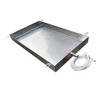 Bandeja de goteo de acero inoxidable 304, construcción robusta, bandeja de recogida de agua y aceite para unidades de aire acondicionado al aire libre, aire acondicionado portátil, evita fugas de agua